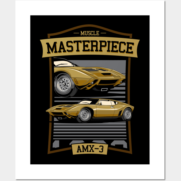 1969 AMC AMX/3 Car Wall Art by milatees